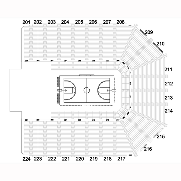 Basketball seating configuration