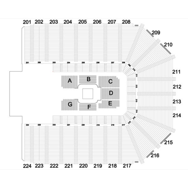 Wrestling seating configuration